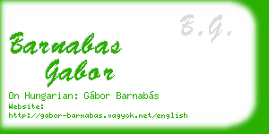 barnabas gabor business card